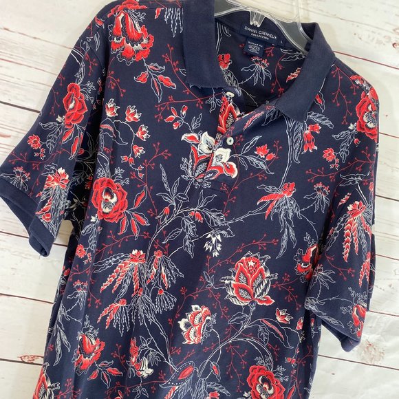 Daniel Cremieux Red White Blue Short Sleeve Shirt NWOT Men's Size Large - Picture 7 of 13